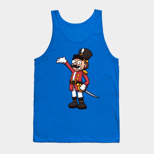 Classic Friendly Cartoon Nutcracker Tank Top by TheMaskedTooner